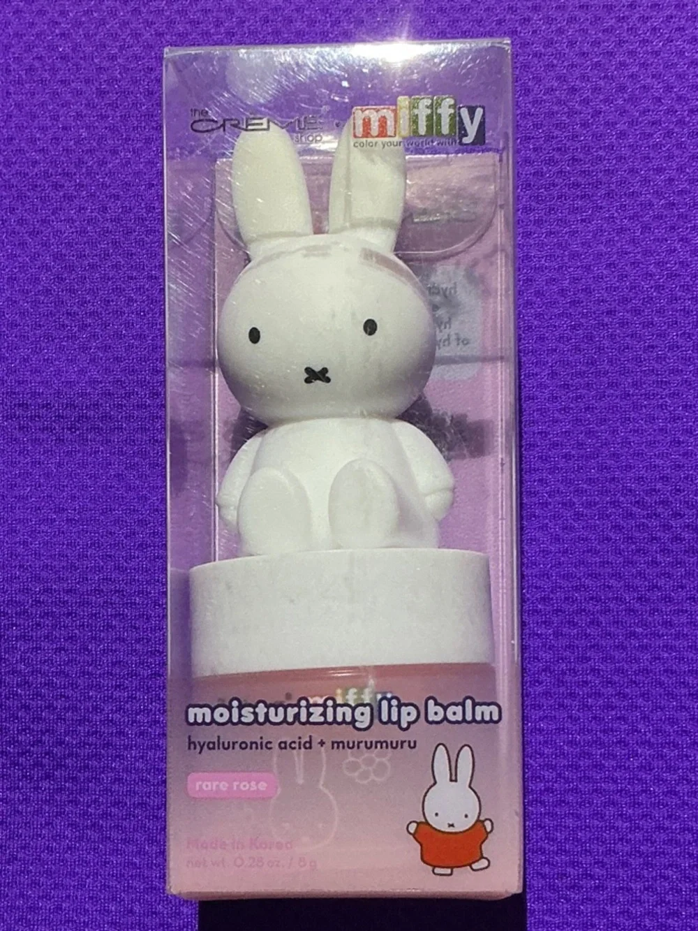 miffy White Bunny Moisturizing Lip Balm with Pink Accents
